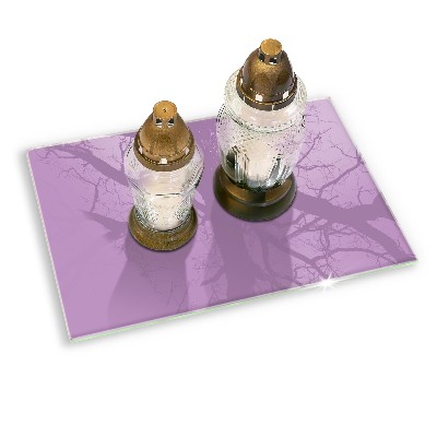 Glasunterlage für Grabkerzen Violett