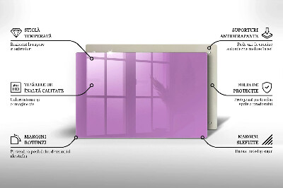 Glasunterlage für Grabkerzen Violett