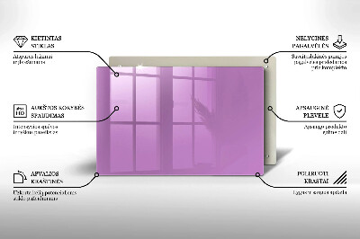 Glasunterlage für Grabkerzen Violett