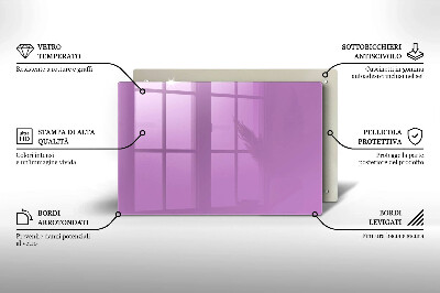 Glasunterlage für Grabkerzen Violett