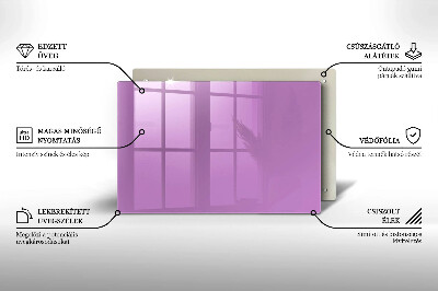 Glasunterlage für Grabkerzen Violett