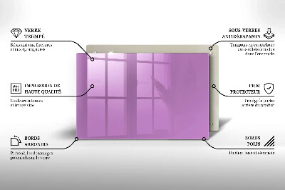 Glasunterlage für Grabkerzen Violett