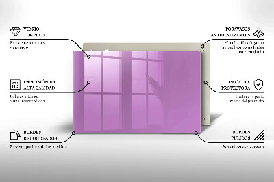 Glasunterlage für Grabkerzen Violett