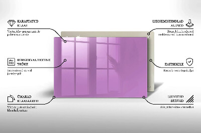 Glasunterlage für Grabkerzen Violett