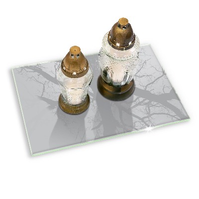 Grabkerze Untersetzer Farbe grau