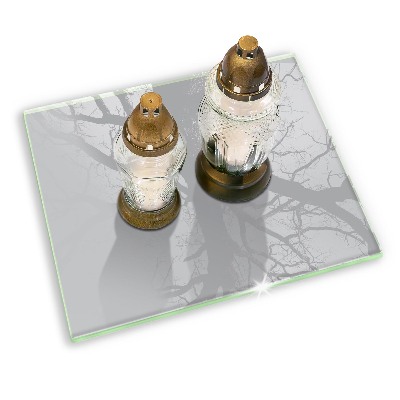 Grabkerze Untersetzer Farbe grau