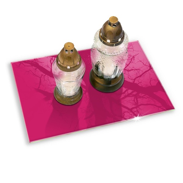Untersetzer für Grabkerze Farbe rosa