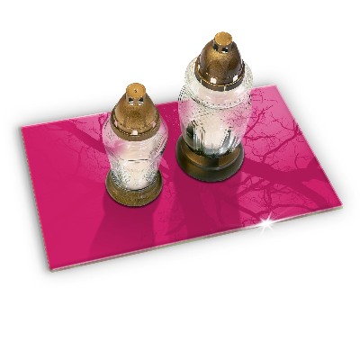 Untersetzer für Grabkerze Farbe rosa