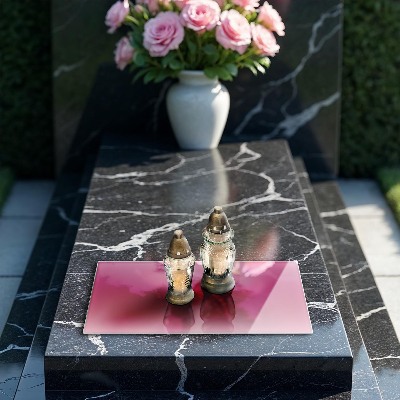 Untersetzer für Grabkerze Farbe rosa