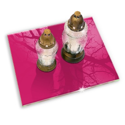 Untersetzer für Grabkerze Farbe rosa