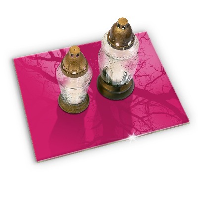 Untersetzer für Grabkerze Farbe rosa
