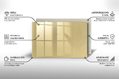 Glasplatte für Grabkerzen Beige Farbe