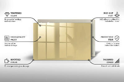 Glasplatte für Grabkerzen Beige Farbe