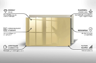Glasplatte für Grabkerzen Beige Farbe