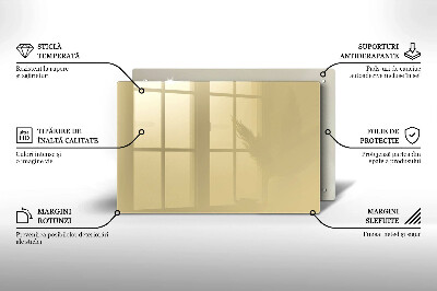 Glasplatte für Grabkerzen Beige Farbe
