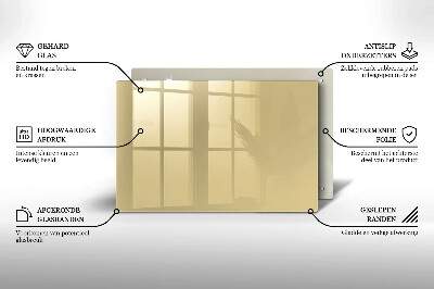 Glasplatte für Grabkerzen Beige Farbe
