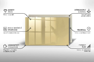 Glasplatte für Grabkerzen Beige Farbe