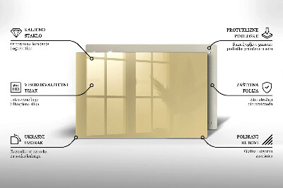 Glasplatte für Grabkerzen Beige Farbe