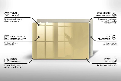 Glasplatte für Grabkerzen Beige Farbe