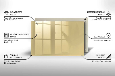 Glasplatte für Grabkerzen Beige Farbe