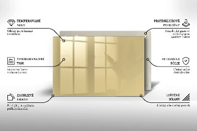Glasplatte für Grabkerzen Beige Farbe