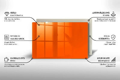 Glasunterlage für Grabkerzen Orange Farbe