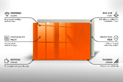 Glasunterlage für Grabkerzen Orange Farbe
