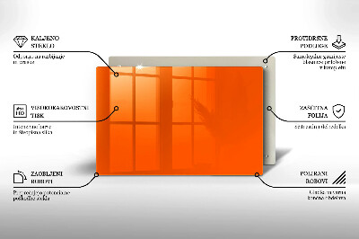 Glasunterlage für Grabkerzen Orange Farbe