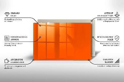Glasunterlage für Grabkerzen Orange Farbe