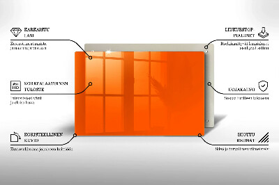 Glasunterlage für Grabkerzen Orange Farbe
