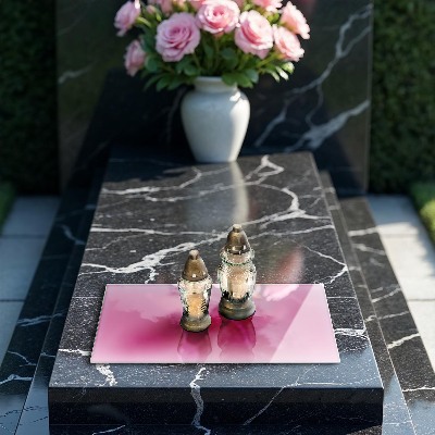 Grabkerze Untersetzer Farbe rosa
