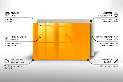 Glasplatte für Grabkerzen Dunkelgelbe Farbe