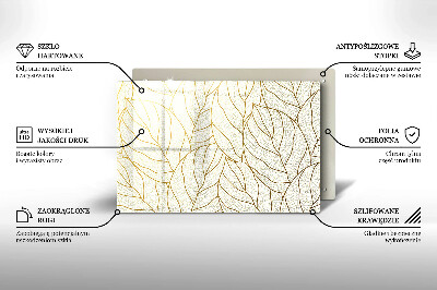 Grabkerzen Unterlage Line-Art-Blättermuster