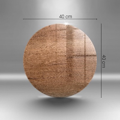 Glasunterlage für Grabkerzen Holzstruktur