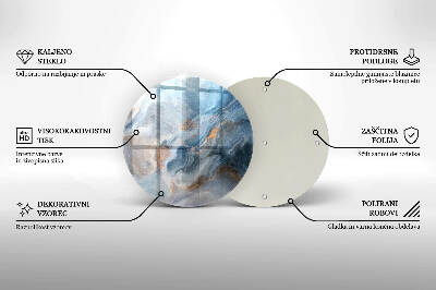 Glasuntersetzer für Grabkerze Marmorstruktur