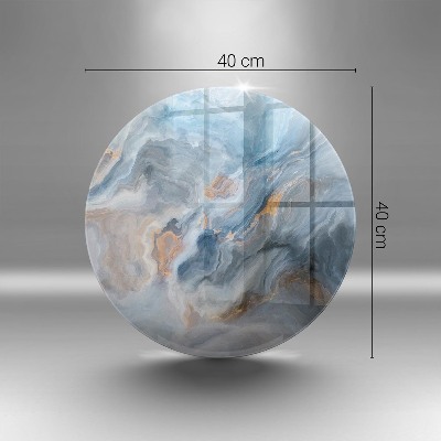 Glasuntersetzer für Grabkerze Marmorstruktur