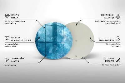 Grabkerze Untersetzer Blaues Wasser
