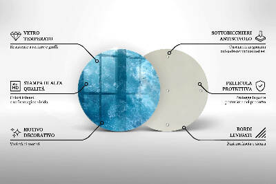 Grabkerze Untersetzer Blaues Wasser