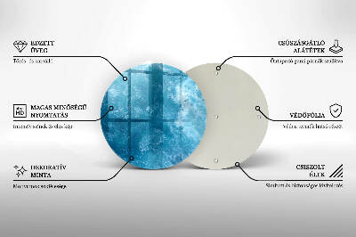 Grabkerze Untersetzer Blaues Wasser