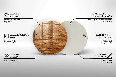 Untersetzer für Grabkerze Holzbrettstruktur