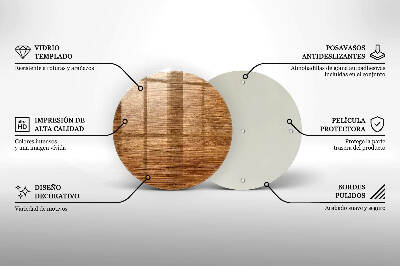 Untersetzer für Grabkerze Holzbrettstruktur