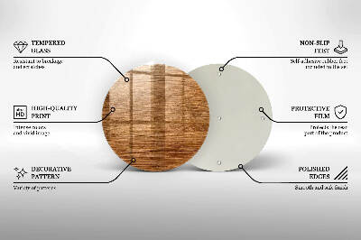 Untersetzer für Grabkerze Holzbrettstruktur