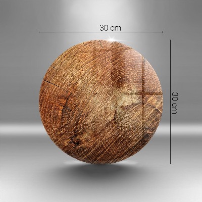 Glasplatte für Grabkerzen Holzmaserung des Baumes