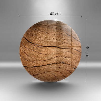 Glasunterlage für Grabkerzen Holzbrettstruktur