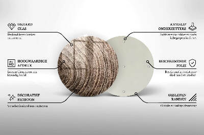 Untersetzer für Grabkerze Holzringe