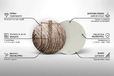 Untersetzer für Grabkerze Holzringe