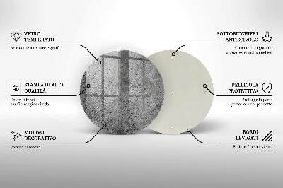 Glasplatte für Grabkerzen Betonsteinstruktur