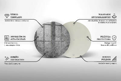 Glasplatte für Grabkerzen Betonsteinstruktur
