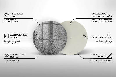 Glasplatte für Grabkerzen Betonsteinstruktur