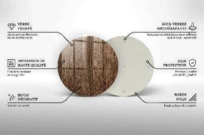 Unterlage für Kerzen Holzstruktur